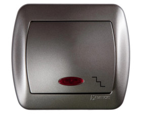 Simon Akord Łącznik schodowy z podświetleniem satyna metalizowana AW6L/29