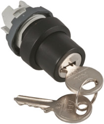 Przełącznik obrotowy kluczykowy 3-pozycyjny wycięcie: 22mm Zatrzask IP66 ABB klucz: 455