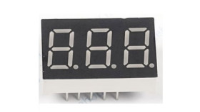 3-Digit seven segment display, common-anode