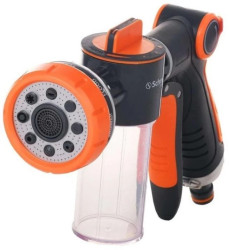 Zraszacz ogrodowy pistolet 8w1 z dozownikiem Schmith