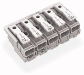 Złączka zasilająca 5-biegunowa bez stopek bez styku PE 294-4075 /250szt./