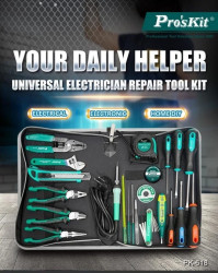 Uniwersalny zestaw narzędzi do naprawy dla elektryków PK-618B