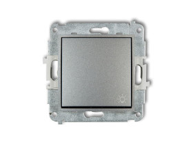 MINI Wyłącznik zwierny przycisk "światło" srebrny metalik 7MWP-5 KARLIK