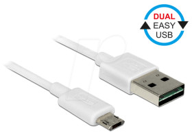 84806 Cable EASY-USB 2.0-A m.&gt;Micro USB white 0.5m