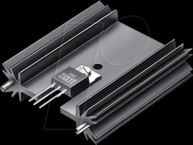 SK 409/25,4/STS Heat sink 25.4mm 8.2 K/W black anodised