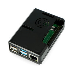 Obudowa do Raspberry Pi 4B - ABS - czarna - LT-4A06