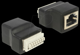 65527 Modular coupling, RJ45 socket/terminal block