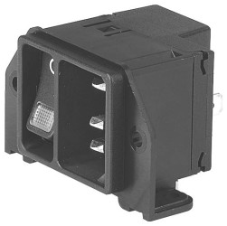 Schurter DC21.0023.1111 Złącze męskie IEC złącze męskie proste Łączna ilość styków: 3 10 mA czarny 1 szt.