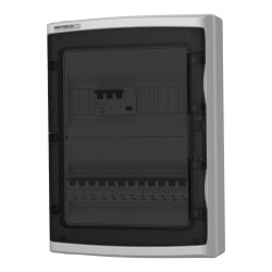 Rozdzielnica modułowa HI-S/FI IP65 z wyłącznikiem róźnicowoprądowym / nadprądowym skrzynka elektryczna 12xB16 40A Doktorvolt DV-