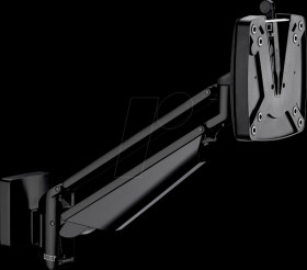 990+1078+000 Monitor holder, 1 display, slat wall mount, black, 2 - 7 kg
