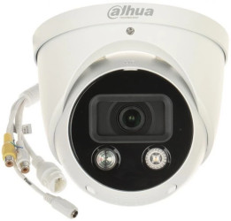Kamera IP DAHUA, FullColor, 8Mpix/4K, AI, AD, 2.8mm, IR 30m, LED 30m, WDR, SDXC, mikrofon, głośnik, IP67, 12VDC / PoE