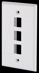 1309162402KE Keystone wall outlet US-style 3 port unequipped pure white