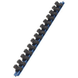 Sealey SR3814 Socket Retaining Rail with 14 Clips Aluminium 3/8&quot;Sq Drive
