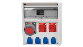 Rozdzielnica Ulisse 17M - Gniazda 2X32a 5P, 63A 5P, 4X230v /17 Modułów/