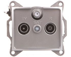 DOMO Gniazdo RTV/SAT końcowe srebrne 011350043 24866