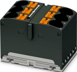 Distribution block, push-in connection, 1.0-10 mm², 57 A, 6 kV, black, 1082395