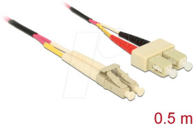 86546 Duplex-LWL, LC/SC, 50/125µ, 0,5m, OM4