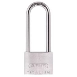 ABUS 54582 64TI/40mm TITALIUM&#x2122; Padlock 63mm Long Shackle Keyed Alike KA6411