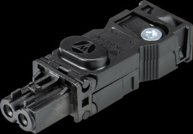 91.921.2053.1 Connector - screw connection, socket, black