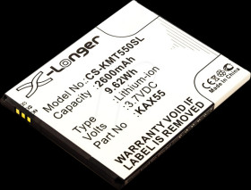 10327 Smartphone battery for Kazam devices, Li-Ion, 2600 mAh