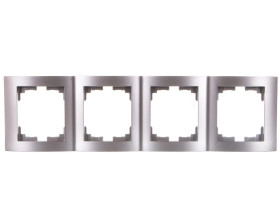 LOGI Ramka poczwórna pionowa Srebrny 021540043 25242