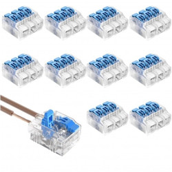 IDEALNA Szybkozłączka z dźwignią 3x 0,2-4mm2 uniwersalna bezhalogenowa (na drut / na linkę) 450V/32A SIMET 10szt.