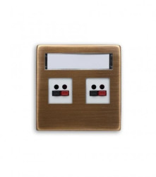 VENA EXCLUSIVE Pokrywa do 2x gniazda Keystone BRĄZ CZESANY PATYNOWANY / LAKIEROWANY BRĄZ RUSTYKALNY 5132802