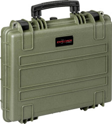 Explorer Cases Walizka outdoorowa 4412HL.G green with pick & pluck foam (S x W x G) 45 x 35 x 13 cm oliwkowo zielony 441