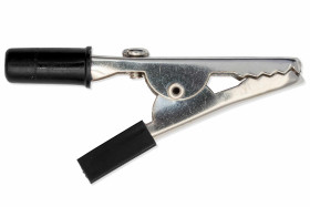 Alligator clips, large, black