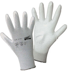 Worky 1171 ESD Nylon/Carbon-PU Fine Knitted Glove - Size 8