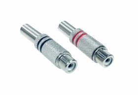 Gniazdo RCA na kabel metalowe [ 2szt ]