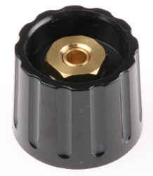 Pokrętło potencjometru oś: 6mm średnica: 21.3mm Czarny RS PRO