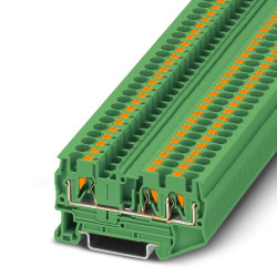 Blok zacisków przelotowych Phoenix Contact poziomy: Pojedynczy 24 → 10AWGWciskane PT 4-TWIN GN 800 V