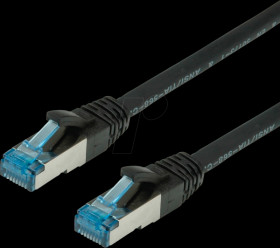 21991984 Patch cable Cat. 6a S/FTP PIMF, black, 0.15 m