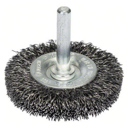 Bosch 2607017120 Steel Wire Brush D75mm Shank 6mm Rust Removal Tool