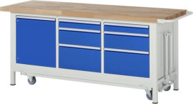 Stół warsztatowy RAU 05 8570A2-207B4F.11, (S x W x G) 2000 x 880 x 700 mm