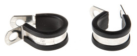 Zacisk typu P Ø zew. 19mm materiał: Stal nierdzewna 304 szerokość 12.6mm kolor Czarny