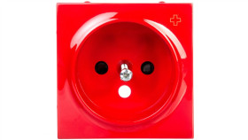 Simon 54 Pokrywa Gniazda Pojedynczego Z Przesłonami Antybakteryjna Czerwona...