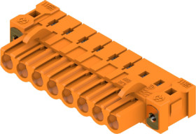 Socket header, 8 pole, pitch 5.08 mm, angled, green, 1465210000