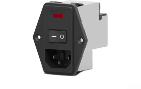 Filtr wejściowy złącza IEC 10A TE Connectivity Montaż na kołnierzu