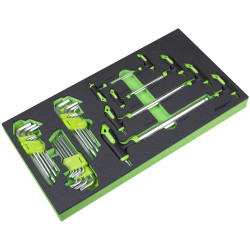 Sealey S01280 Siegen T-Handle &amp; Standard Hex/TRX-Star* Key Set