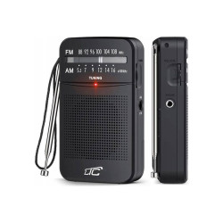 Radio FM LTC LEGA AM/FM/AUX Czarne, kieszonkowe mini