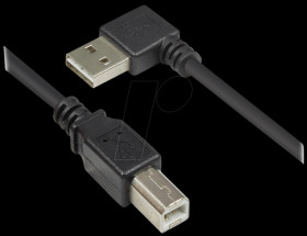 2510-EU02W Cable USB 2.0 EASY male A angled &gt; male B, 2m
