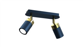 Lampa Sufitowa Joker Navy Blue/Gold 2Xgu10 Mlp7723 Milagro