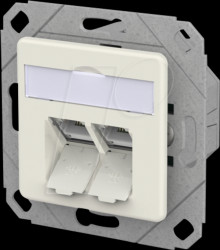 130D381102-I E-DAT Modul Cat.6a IDC 2 Port UPk pure white