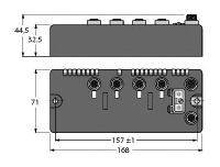 Rozdzielacz czujnik / element wykonawczy, aktywny Turck BLCDN-4M12L-2RFID-S-2RFID-S 6811055 1 szt.