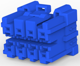 Plug housing, 8 pole, pitch 3.3 mm, straight, blue, 2-1827387-3
