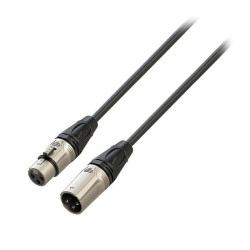 Kabel Mikrofonowy XLR 10m Wt/Wt Wtyk-Wtyk, ROXTONE