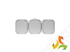 B2 IP54 Gniazdo potrójne z uziemieniem 3x2P+Z NT-316 B2 biały ABEX