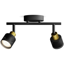 Philips 8720169300095 Niall Ceiling Floodlight GU10 Black/Gold 35W Max